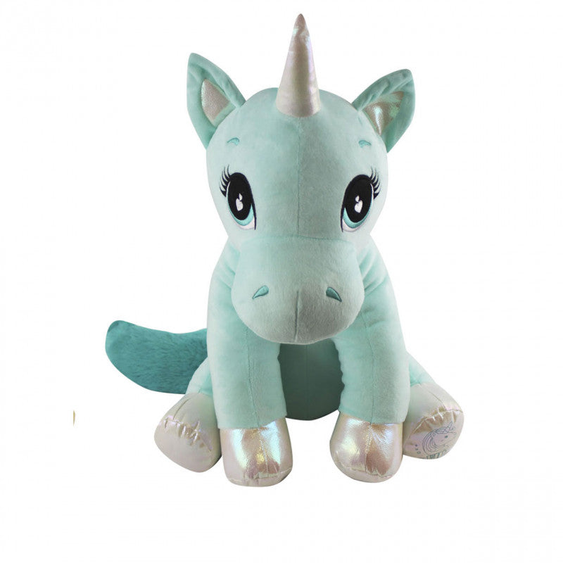 Peluche Licorne 40 cm Vert