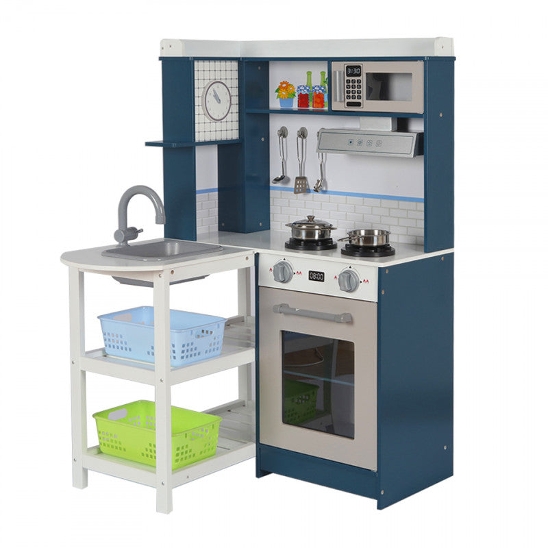 Coin cuisine avec électroménagers et accessoires