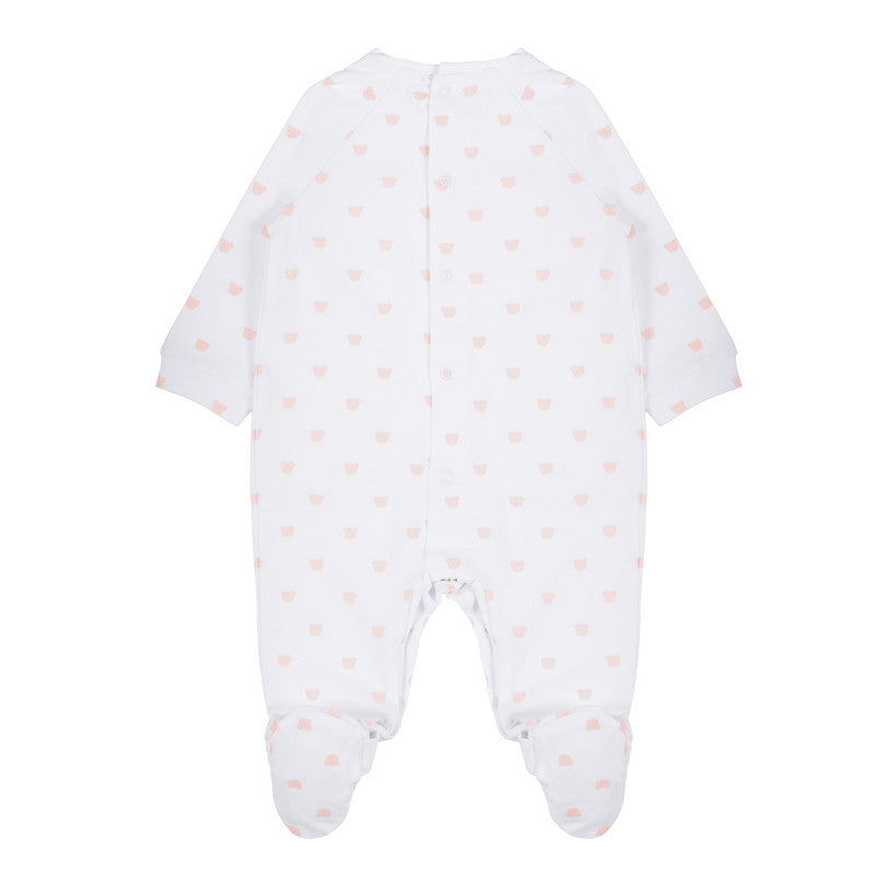Grenouillère oursons roses et boutons 6 mois