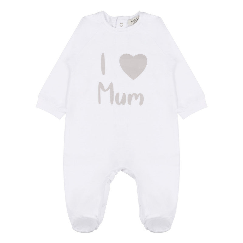 Sleepsuit with Writing 1 Month Grey