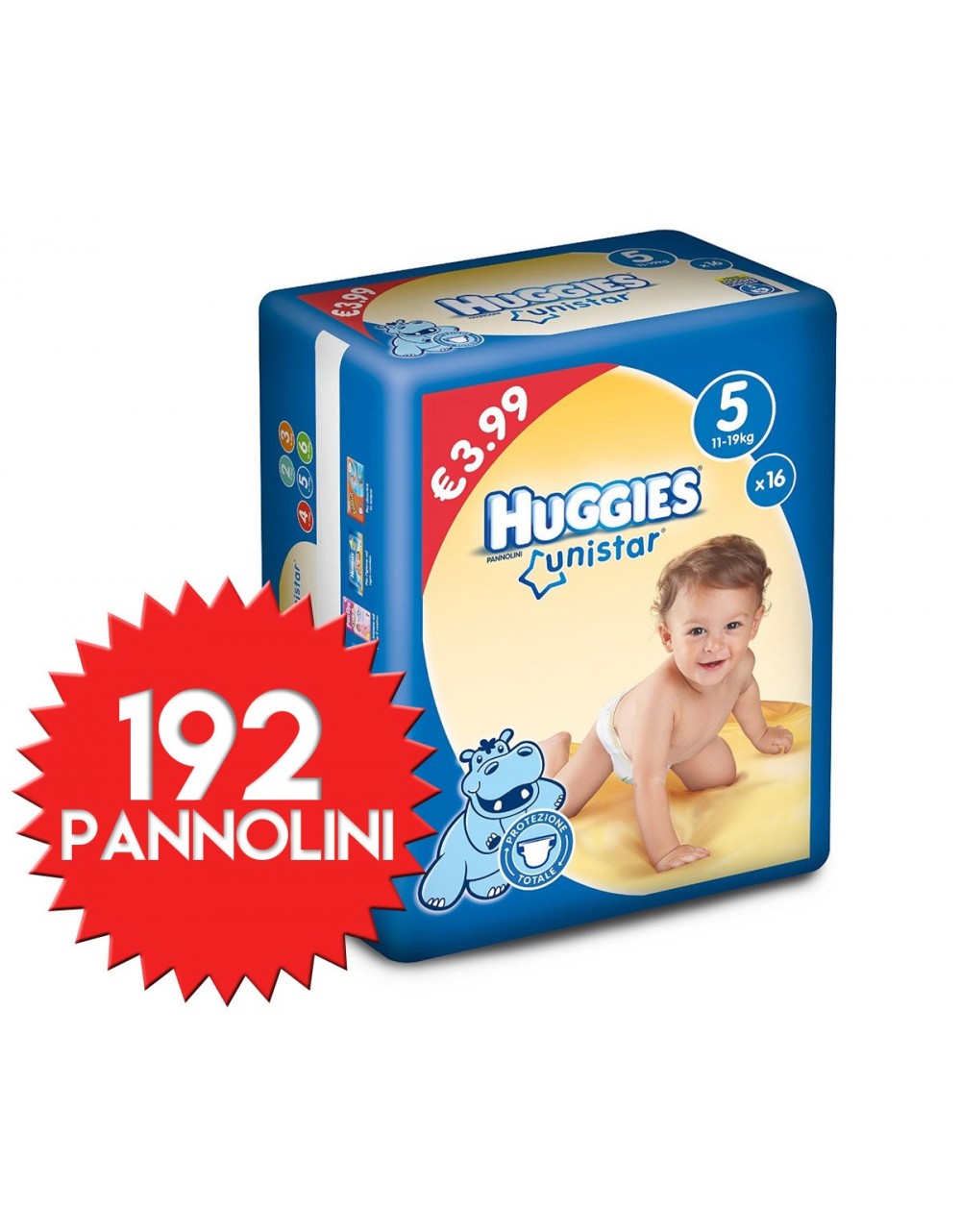 Huggies Unistar Diapers Size 5 - 192 pieces