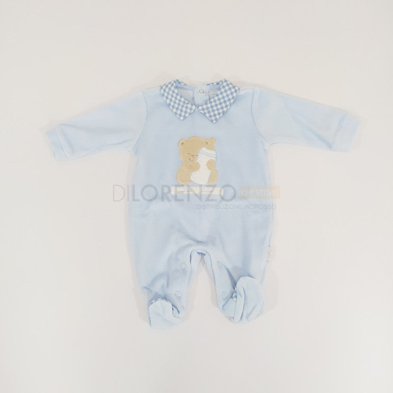 Barboteuse Chenille Les Jolies Ciel 0/1 mois