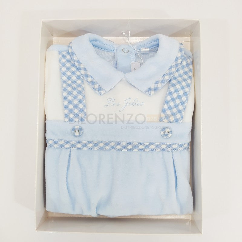 Sky Chenille Onesie 1/3 mois