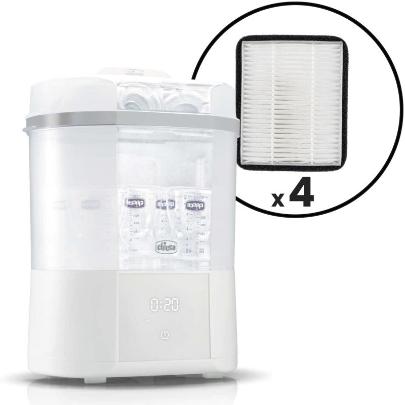 Chicco - Stérilisateur avec Sécheur + 4 Filtres de Rechange