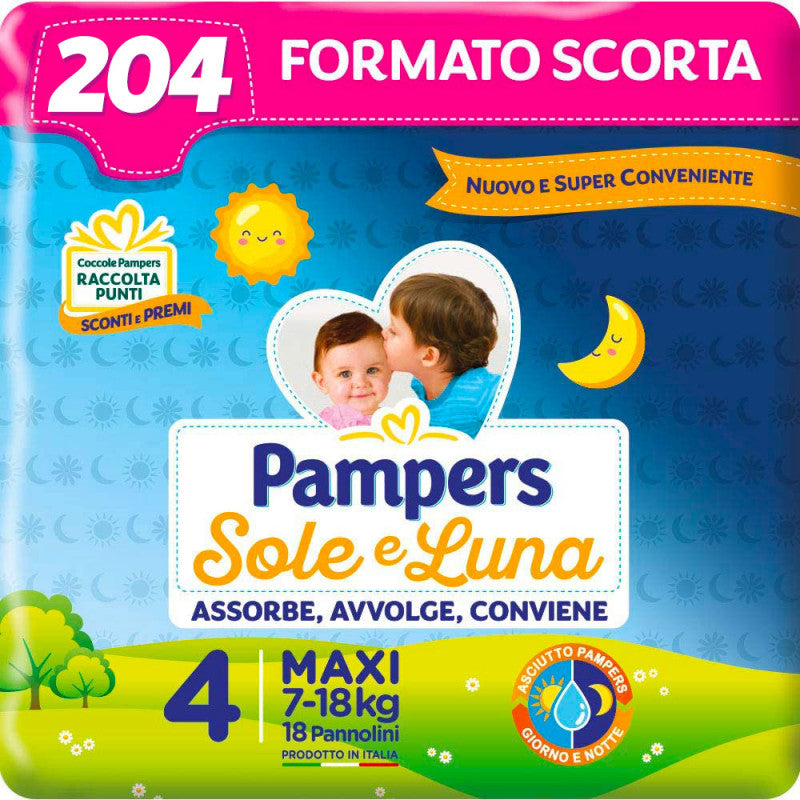 Pampers Sole e Luna Diapers Size 4 - Economy Pack