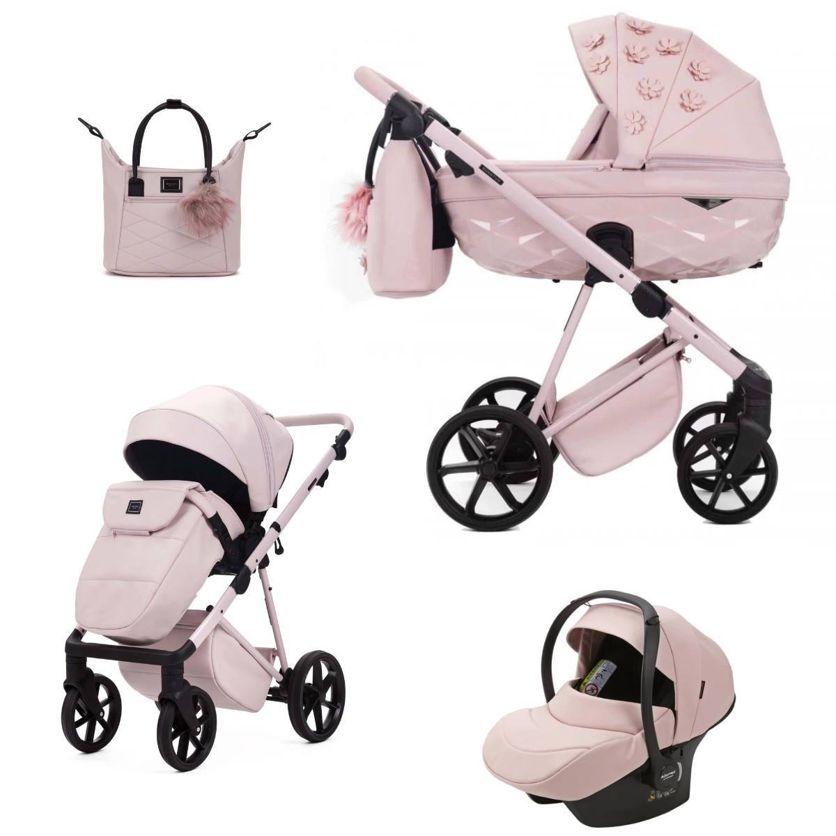Poussettes Trios Adamex Quantum Luxurious Pink