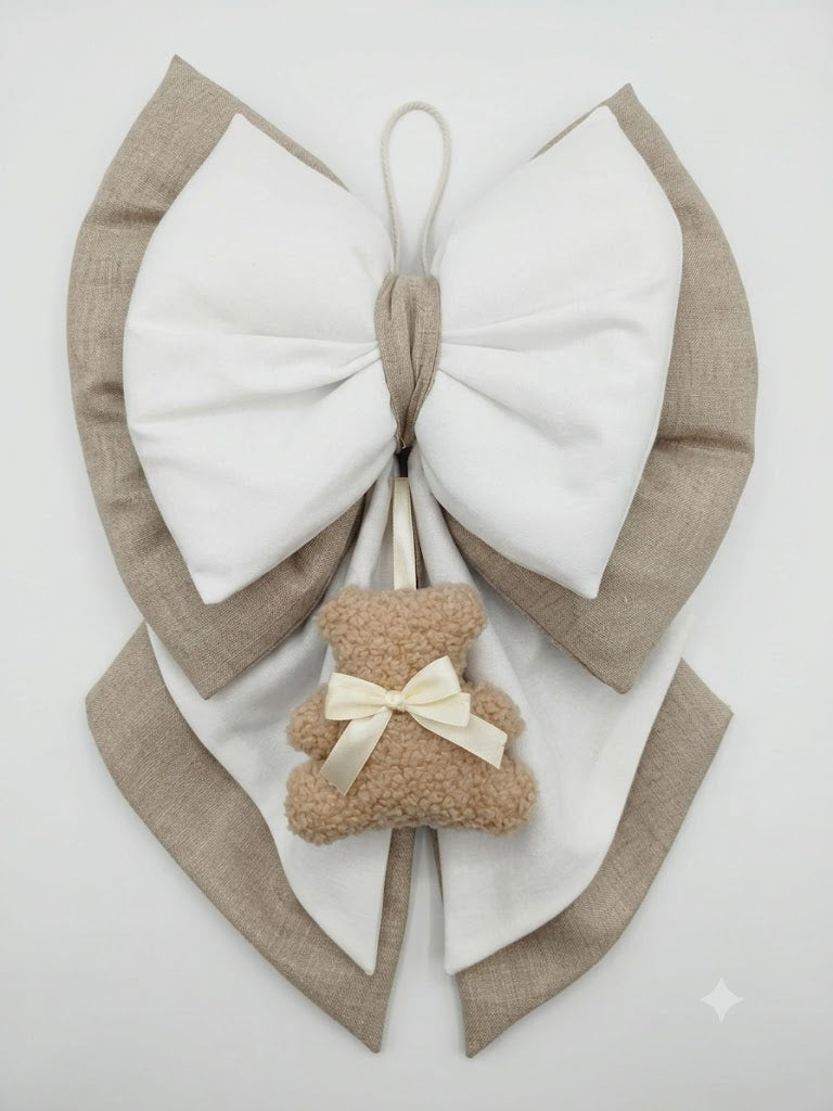 Nœud papillon de naissance ours en peluche