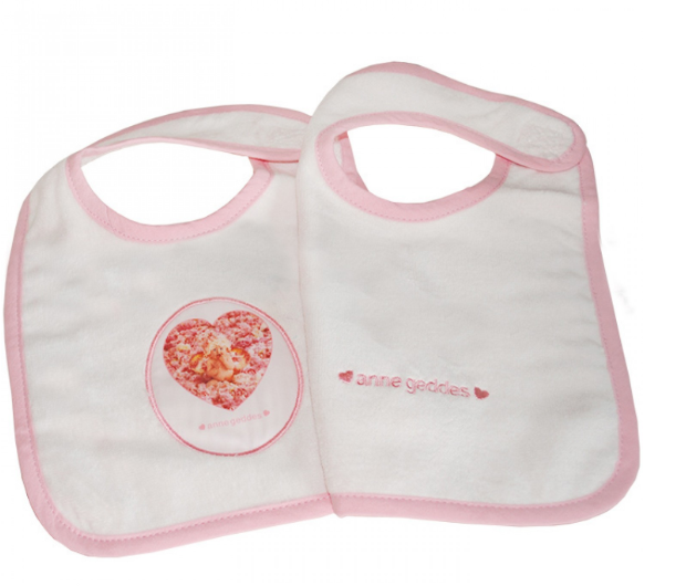 Anne Geddes Peony Angel Bibs 2 pc