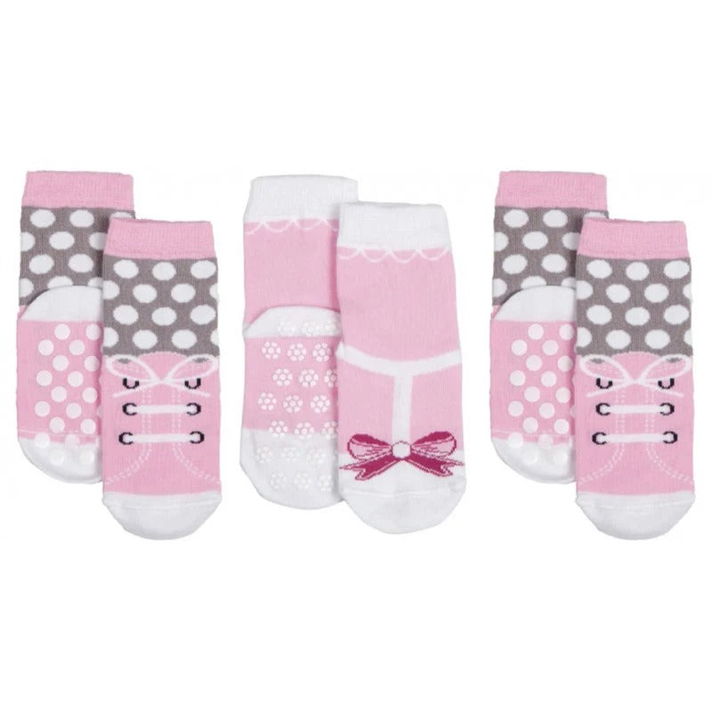 3 Paires Chaussettes Antidérapantes Scarpina Rose - 31|33