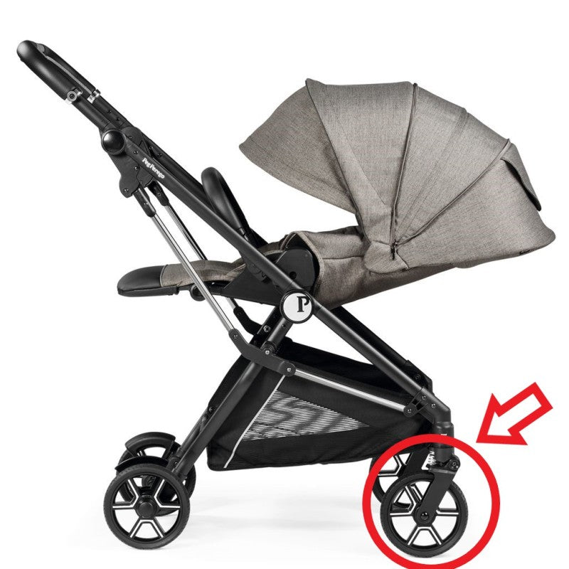 Ruota Anteriore Vivace Peg Perego nero/ Argento