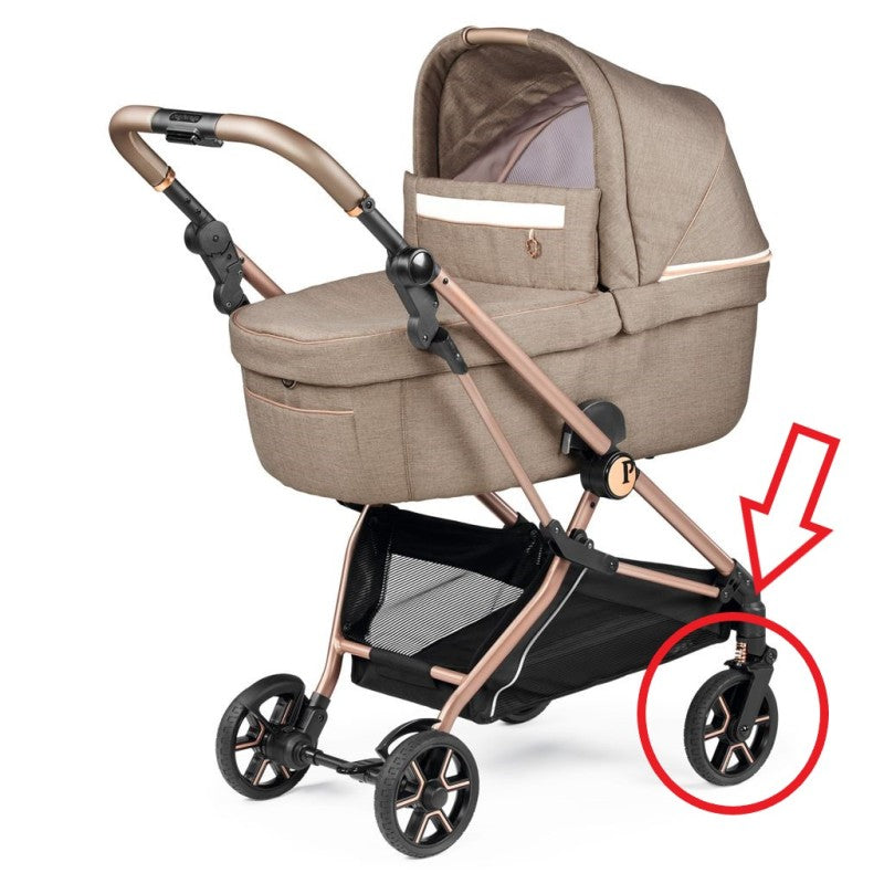 Ruota Anteriore Vivace Peg Perego Nero/ Rosa Rame